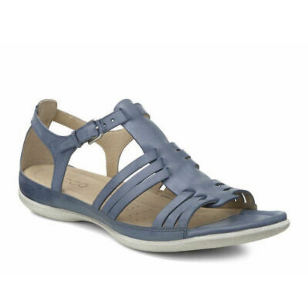 Ecco blue leather comfort sandals in size 43